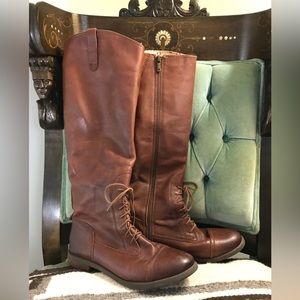 Lucky Brand Ria Lace Up Boots Size 8 1/2